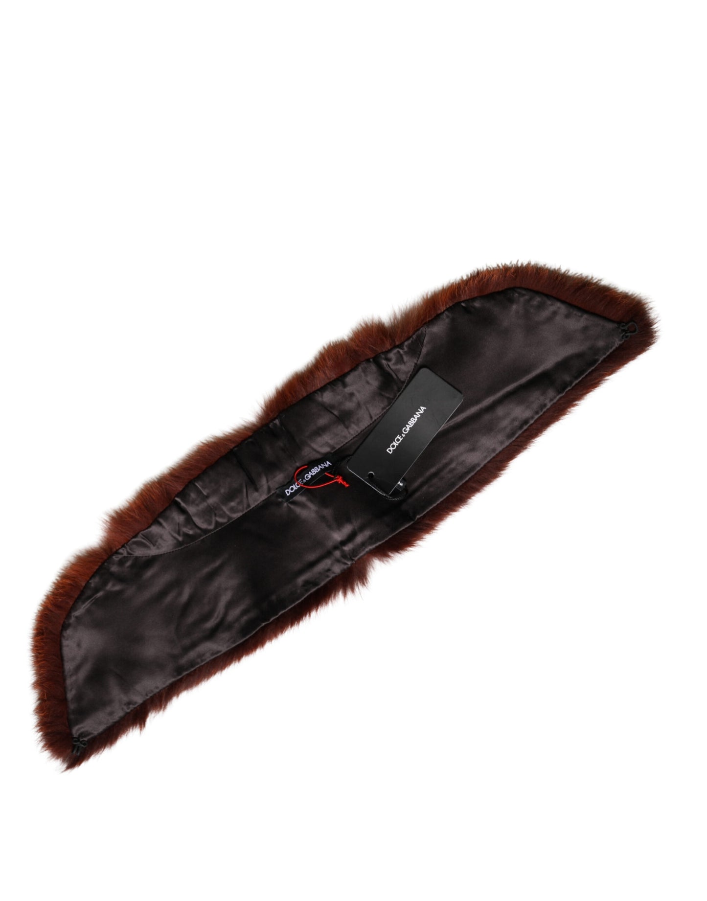 Brown Mink Fur Collar Women Neck Wrap 60cm x 14cm Scarf