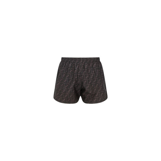Gray Polyester Swim Shorts