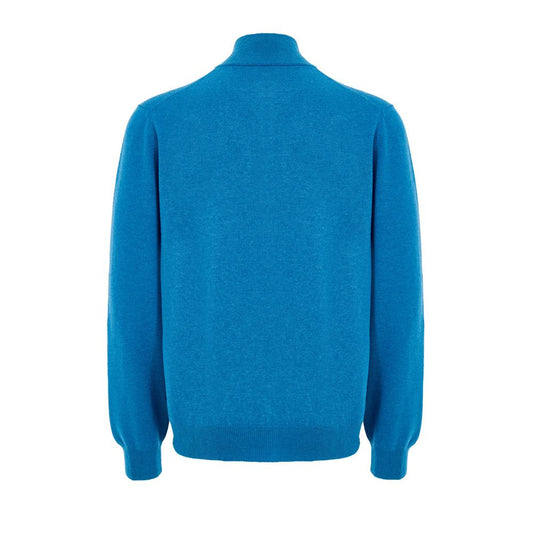 Blue Wool Turtleneck