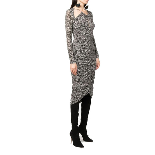 Gray Elastane Casual Dress
