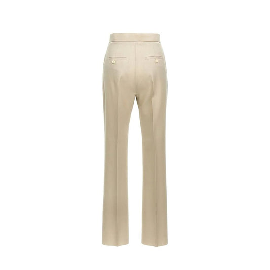 Beige Mohair Dress Pants