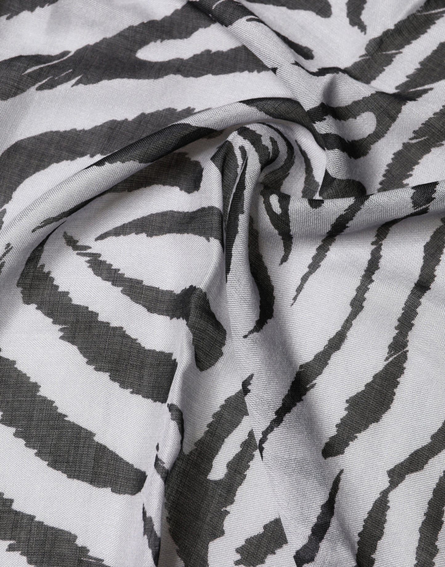 White Black Zebra Pattern Shawl 255cm x 132cm Men Scarf