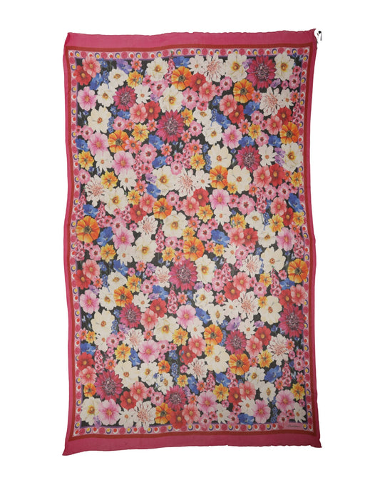 Multicolor Floral Print Shawl Stole 200cm x 120cm Scarf