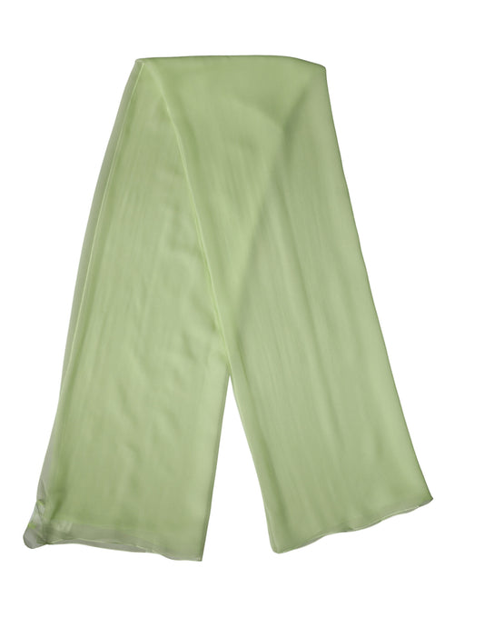 Light Green Silk Neck Wrap Stole 200cm x 134cm Scarf