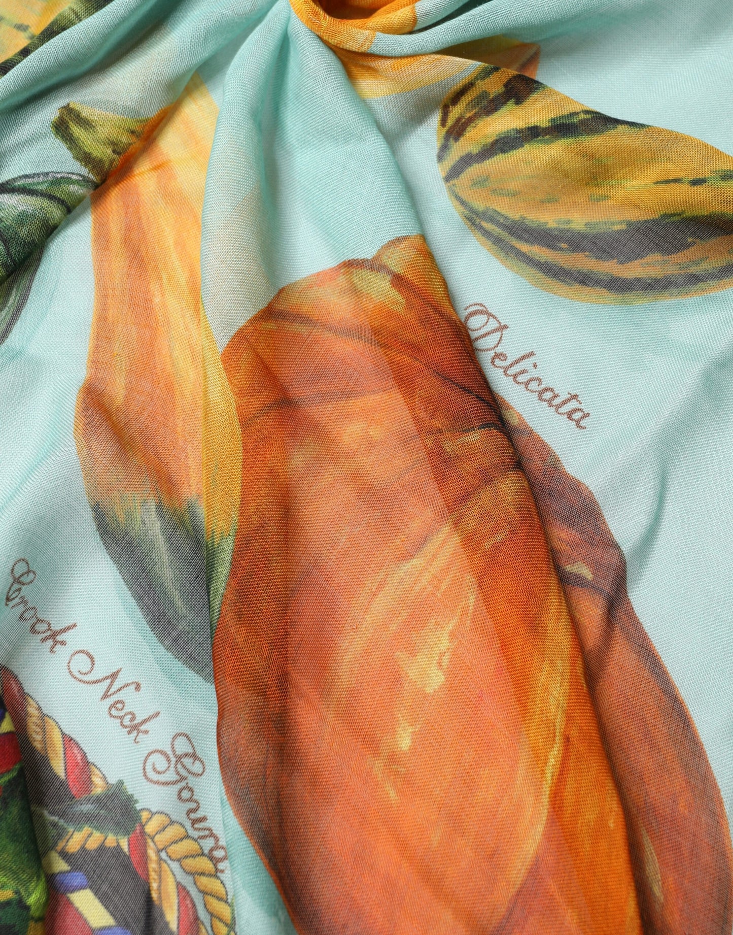 Multicolor Pumpkin Cashmere Stole 137cm x 133cm Scarf