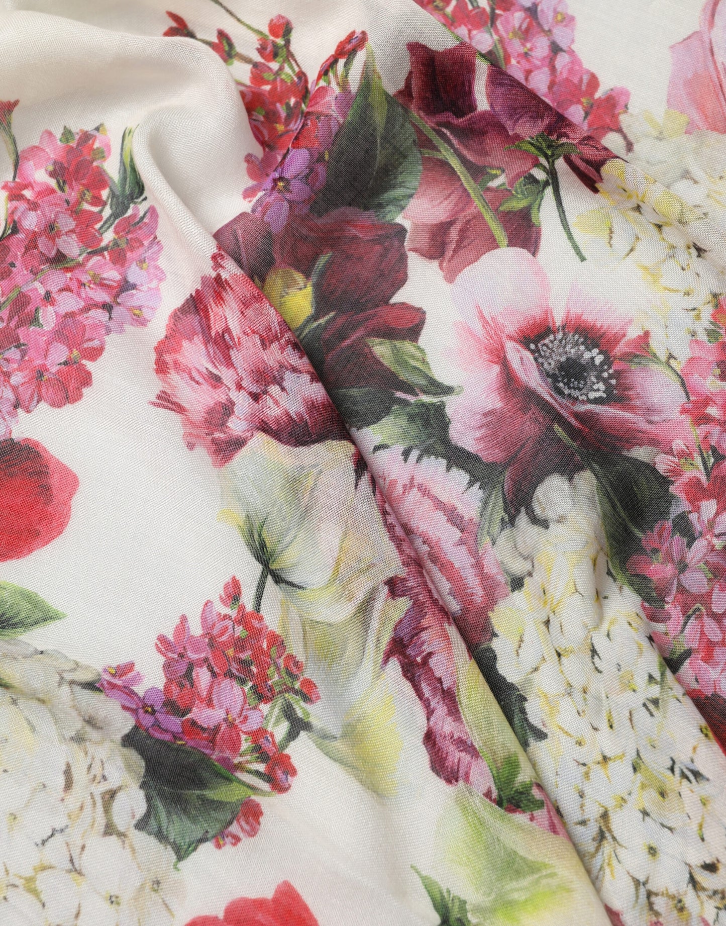 Multicolor Floral Square Stole 134.5cm x 134.5cm Scarf