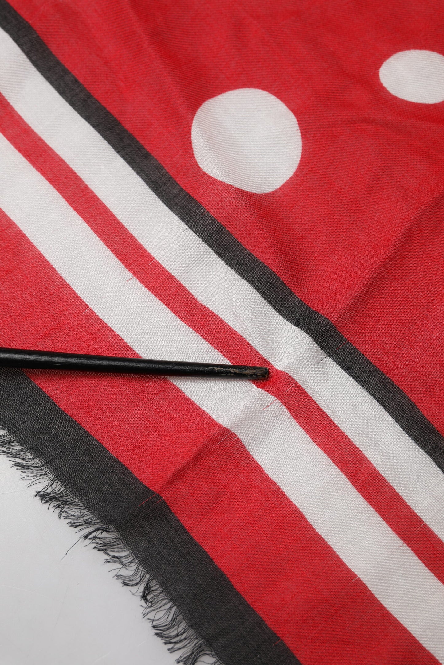 Red Polka Dot Print Square Stole 137cm x 134.5cm Scarf