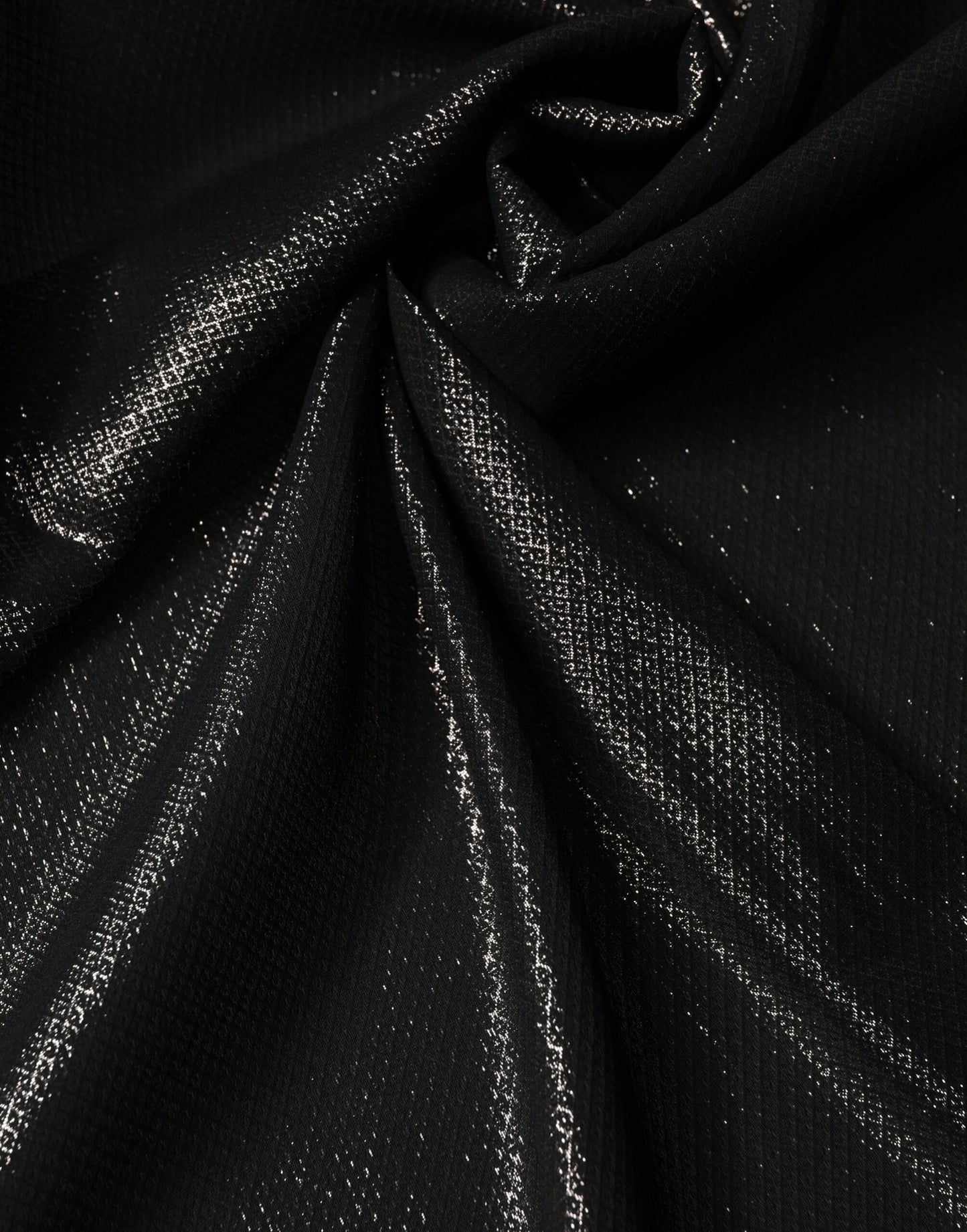 Black Silk Square Wrap Shawl Foulard 122cm x 120cm Scarf