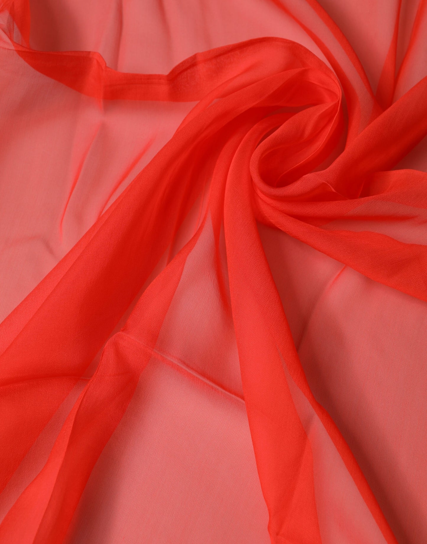 Red Silk Neck Wrap Shawl Foulard 133cm x 129cm Scarf