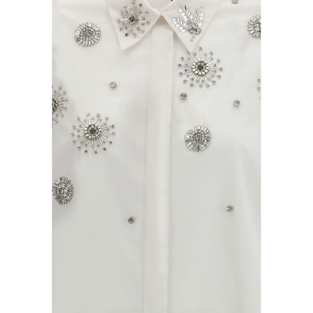 White Calf Leather Bos Taurus Pattern Shirt