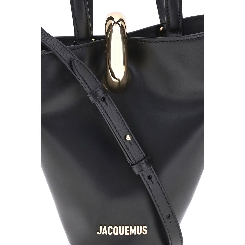 Black Calf Leather Bos Taurus Backet Bag