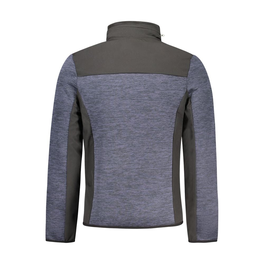 Blu Polyester Men Jacket