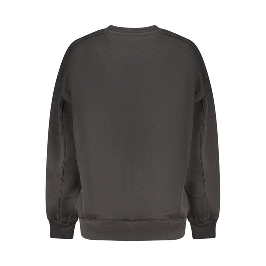 Black Cotton Women Sweatshirt