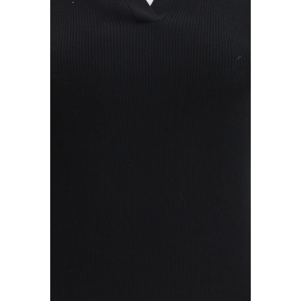 Black Fleece Wool Polo Shirt