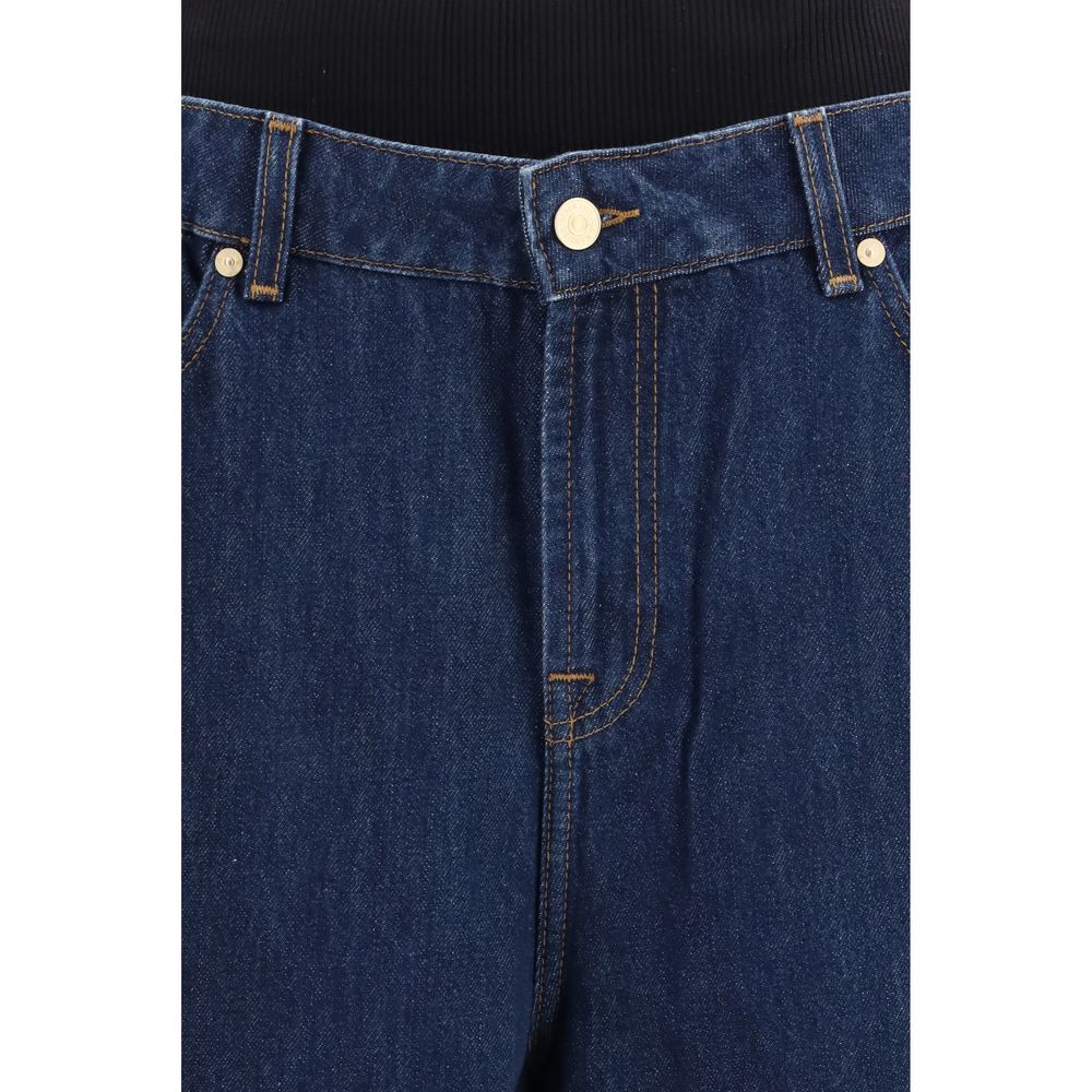 Blue Cotton Relaxed Fit Jeans