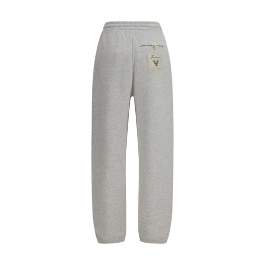 Gray Cotton Casual Pants
