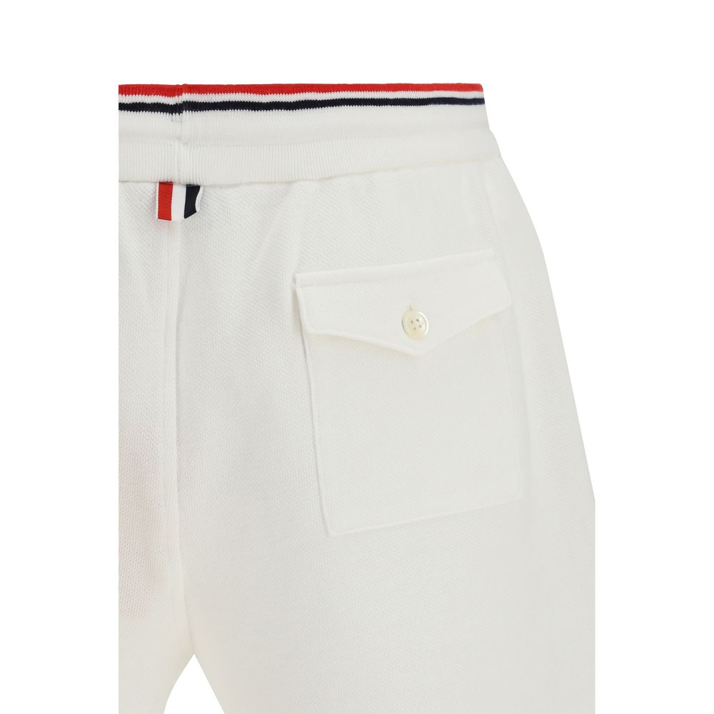 White Cotton Bermuda Shorts