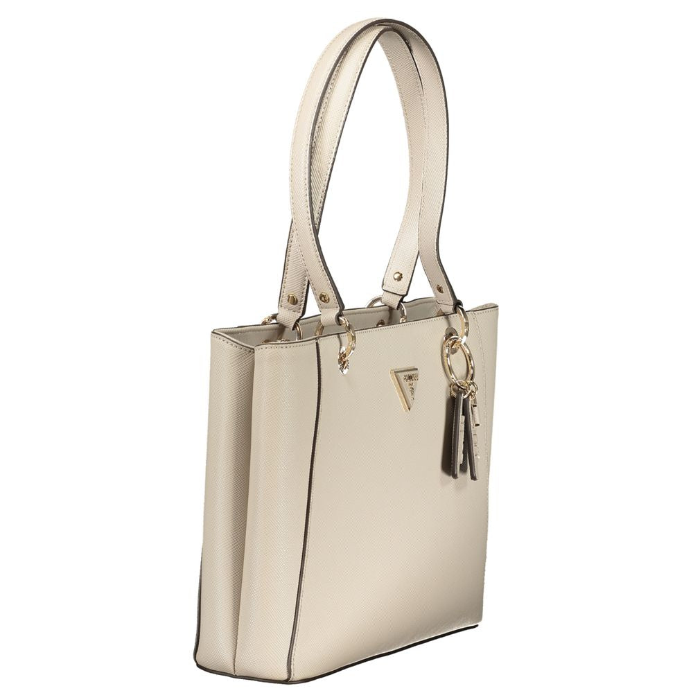 Beige Poliuretano Women Handbag
