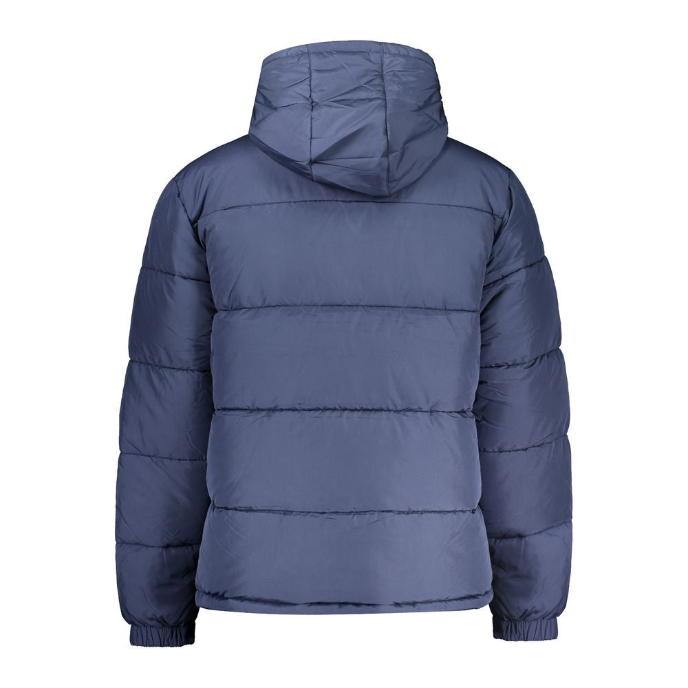 Blue Polyester Men Jacket