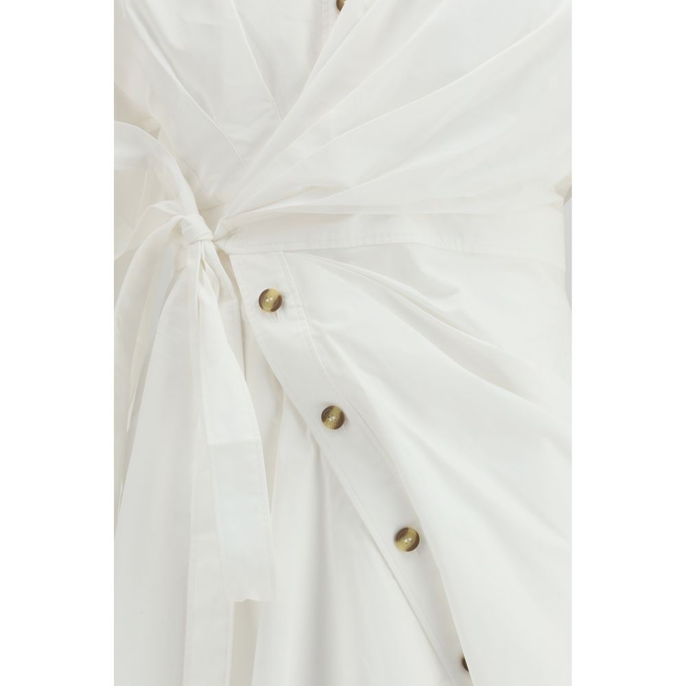 White Cotton Casual Dress