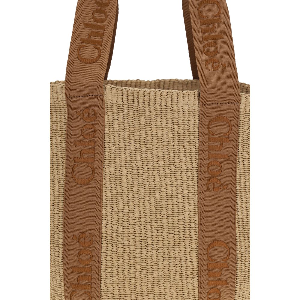 Beige Raffia Backet Bag
