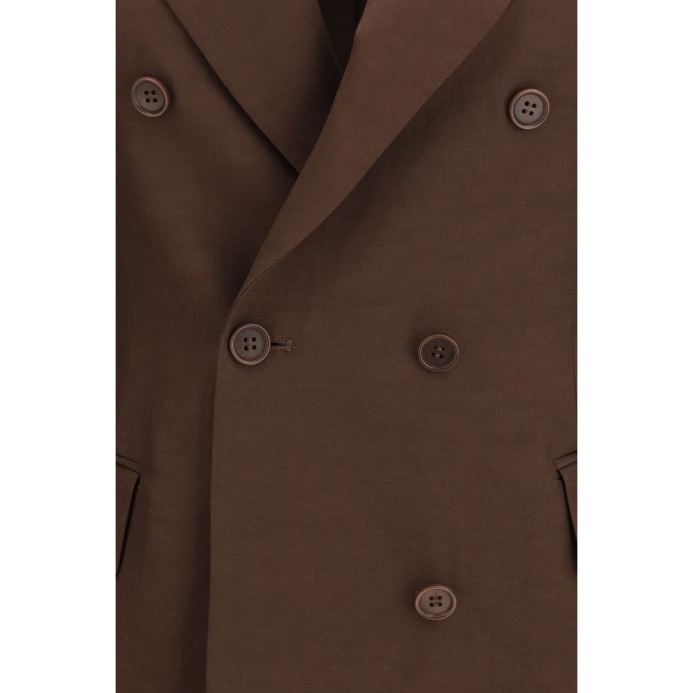 Brown Cotton Blazer