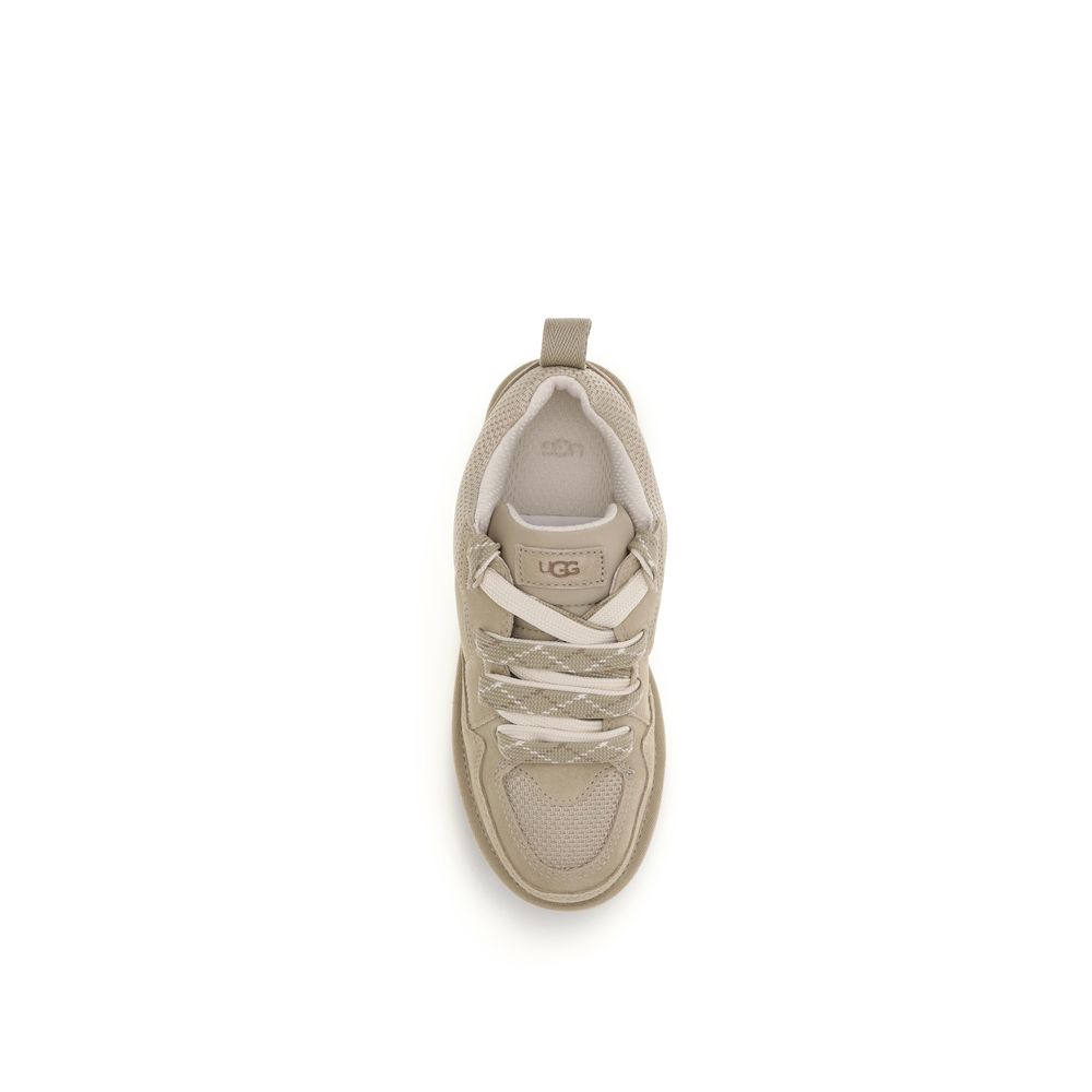 Beige Calf Leather Bos Taurus Low Top Sneakers