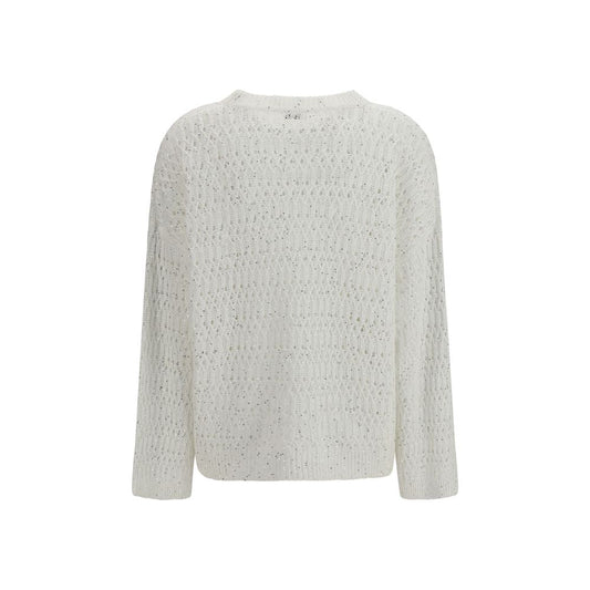 White Silk Sweatshirt