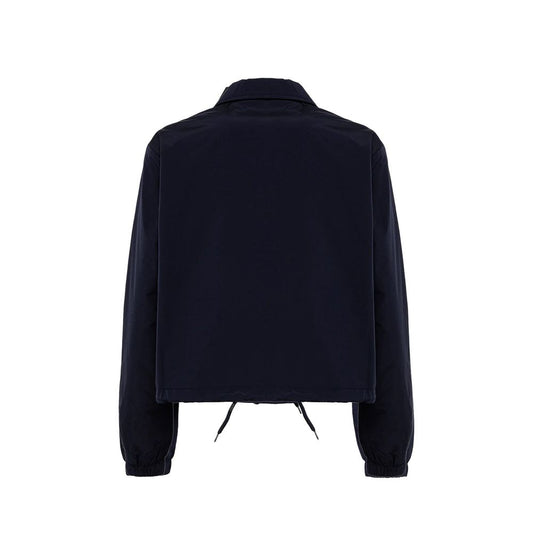 Blue Polyester Shell Jacket