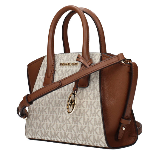 Beige Fabric Handbag