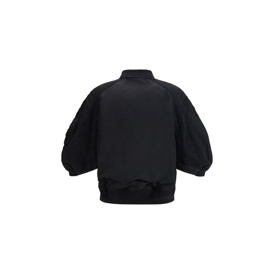 Black Cotton Denim Jacket