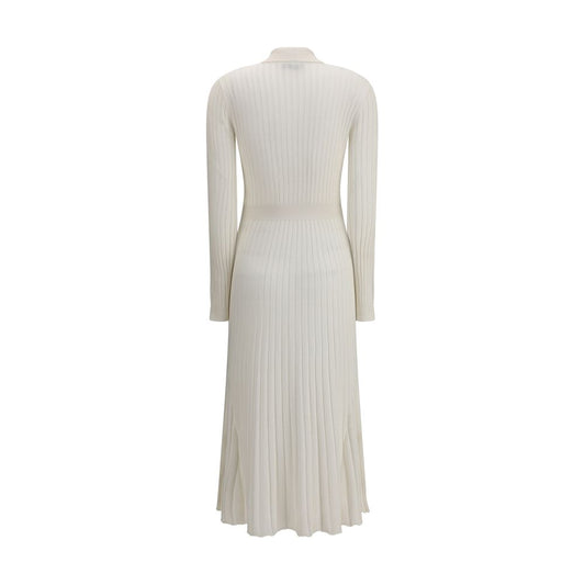 White Silk Casual Dress