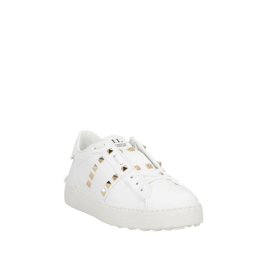 White Calfskin Low Top Sneakers