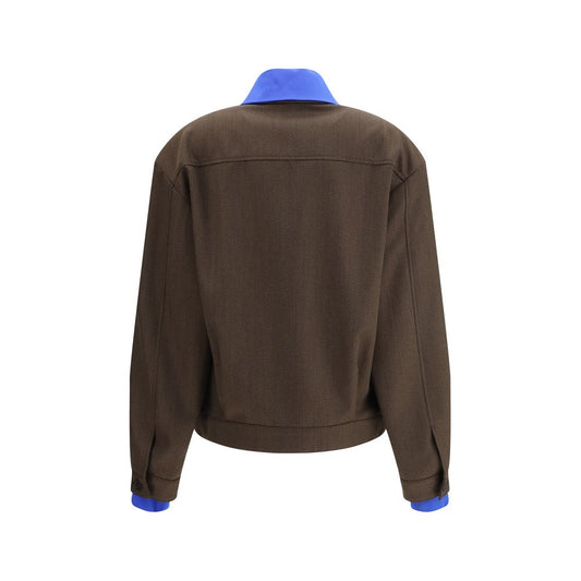 Brown Fleece Wool Bomber