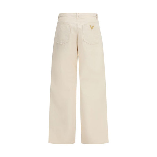Beige Cotton Jeans Denim