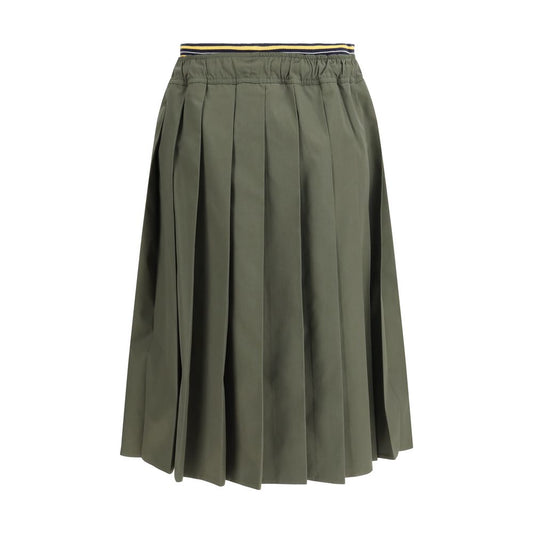 Bicolor Polyester Midi Skirt
