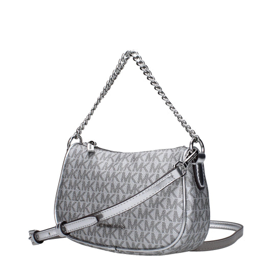 Gray Fabric Handbag