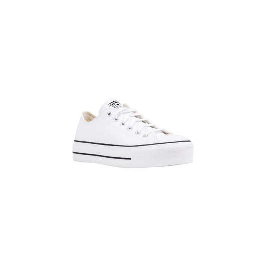 White Leather Platform Sneakers