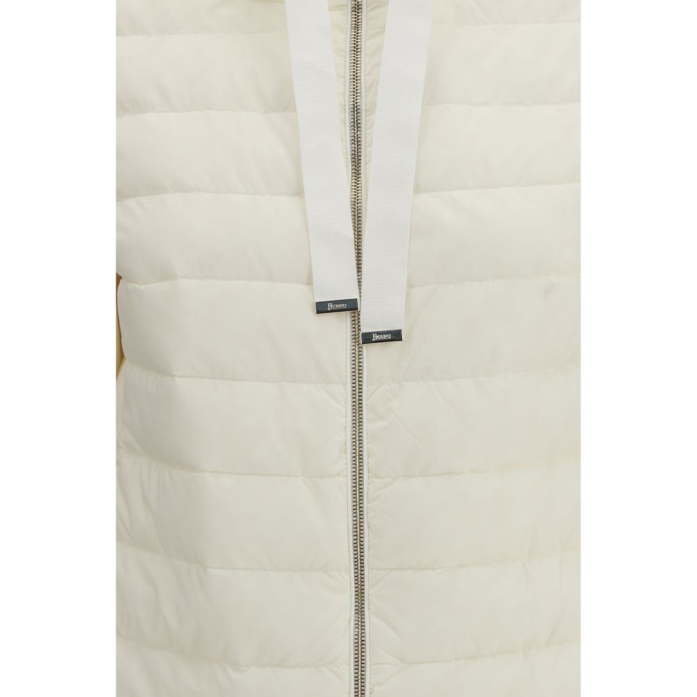 Beige Polyester Biker Jacket