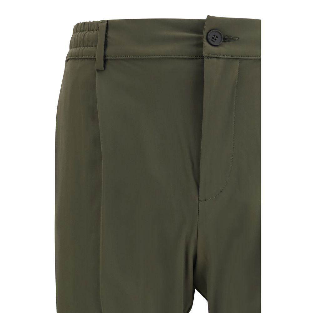 Bicolor Polyester Casual Pants