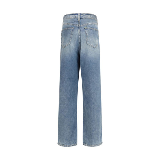 Blue Cotton Relaxed Fit Jeans
