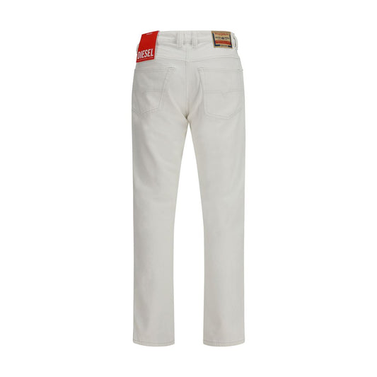 White Cotton Slim Fit Jeans