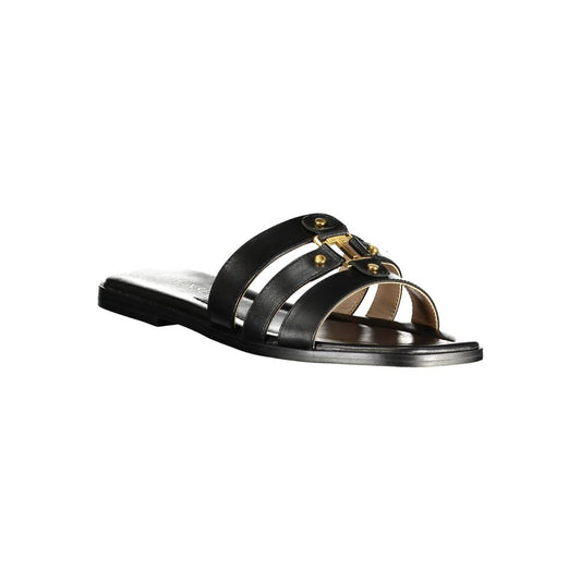 Black Leather Women's Sandal