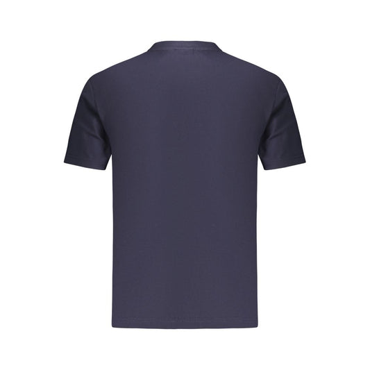Blue Cotton Men T-Shirt