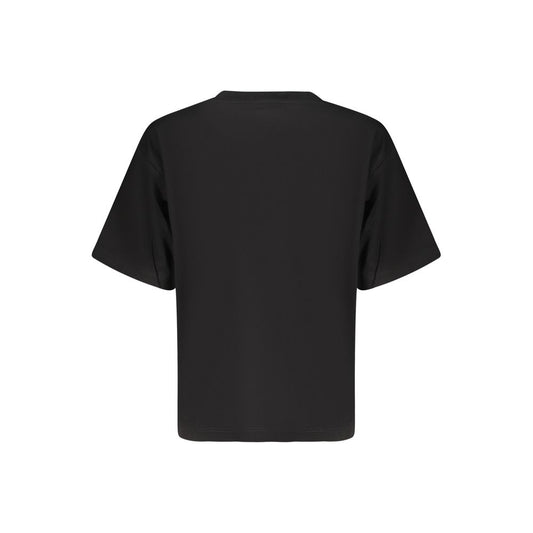 Black Cotton Women T-Shirt