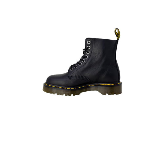Black Leather Lace-Up Boots
