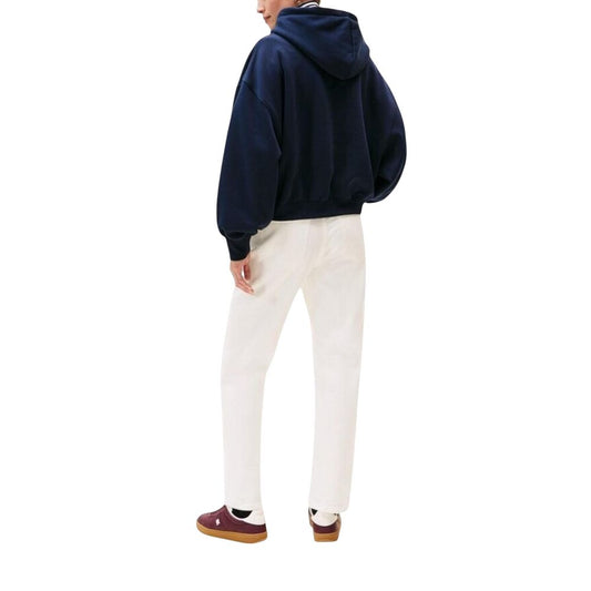 Blue Recycled Cotton Hoodie