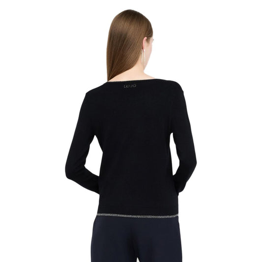 Black Textile Cardigan