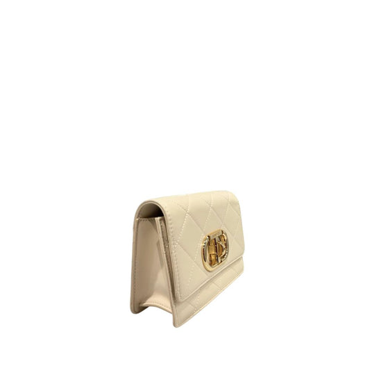 Beige PU Women Crossbody Bag