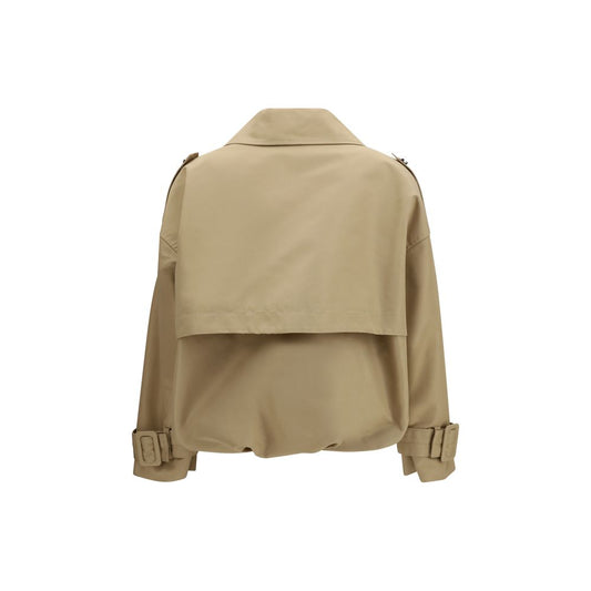 Beige Cotton Trench Coat